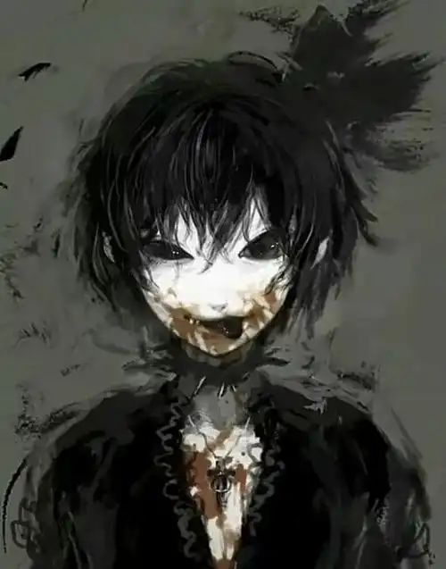 二次元插画黑化病娇黑暗