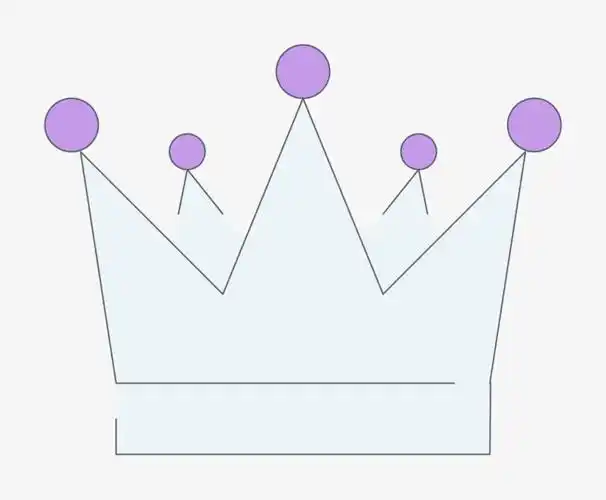 手绘漂亮的皇冠装饰画