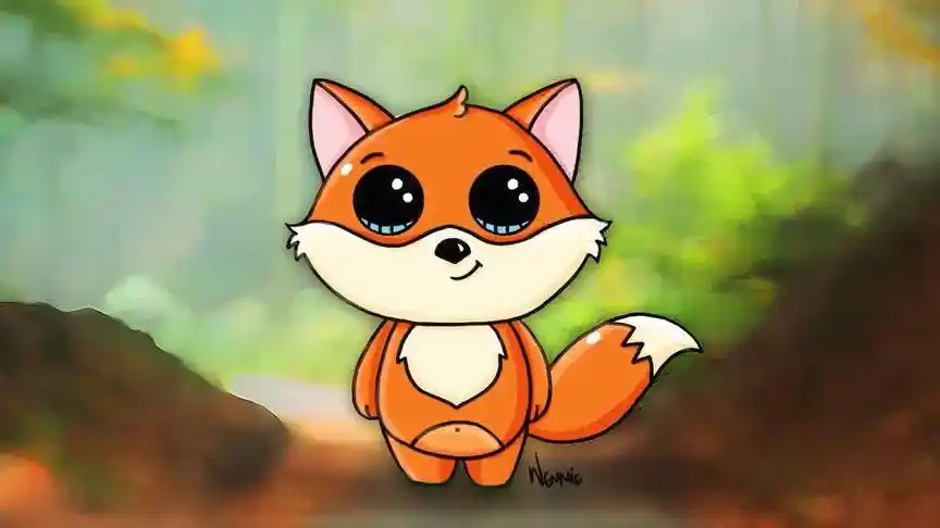 快乐的亲子时光,一起来画一只可爱的小狐狸吧!