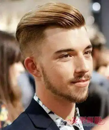 外国男士短发油头 男士偏分油头