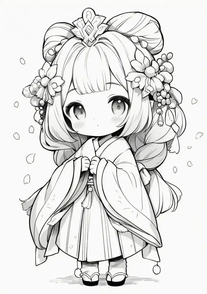 线稿  #古风人物绘画  #武侠  #图文伙 - 抖音