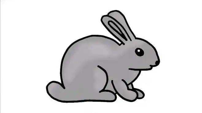 简易画教你画一只灰色小兔子,一起来学画吧!-母婴亲子视频-搜狐视频