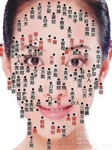 女痣的位置与命运图