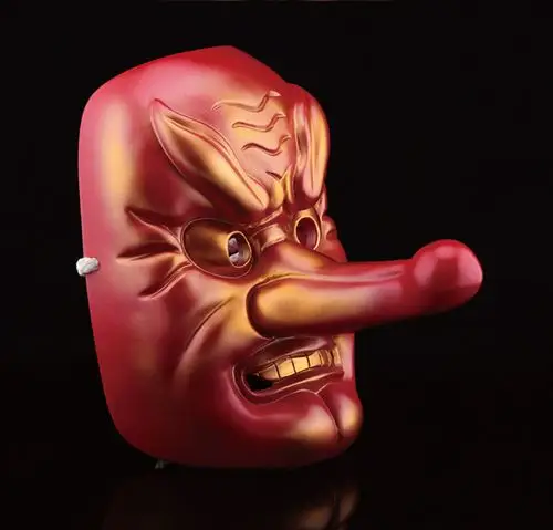 日本能剧天狗面具佛教般若面具日本武士面具树脂面具工厂批发