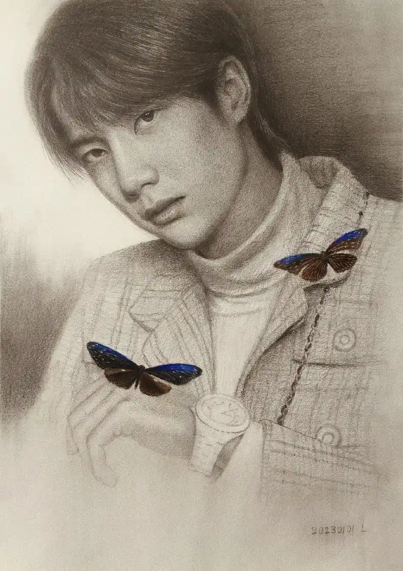 素描肖像王一博.#美术生 #画画 #手绘 #想画就画 #图文 - 抖音