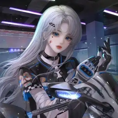 机车炫酷高清头像女生动漫图片