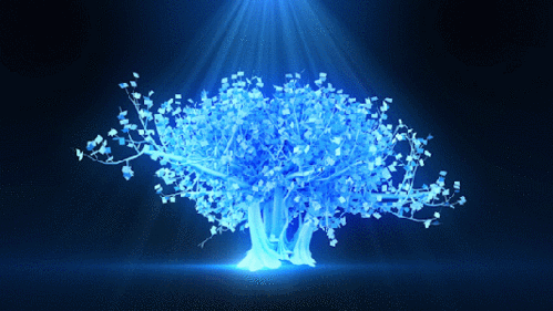 震撼唯美三维树gif动图图片-正版gif素材401409550-摄图网