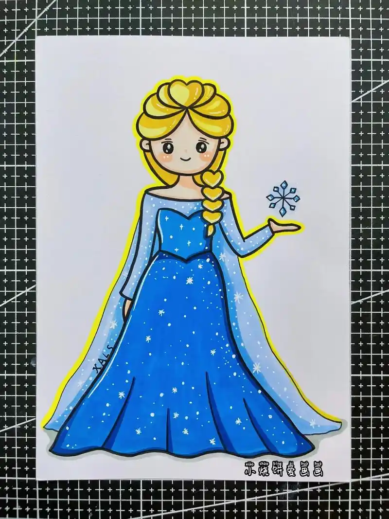 艾莎公主来啦👸.艾莎公主简笔画教程#简笔画艾莎#艾莎公主# - 抖音