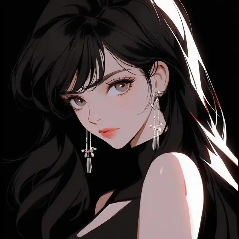 御姐气场美貌的黑色系|女生必备头像