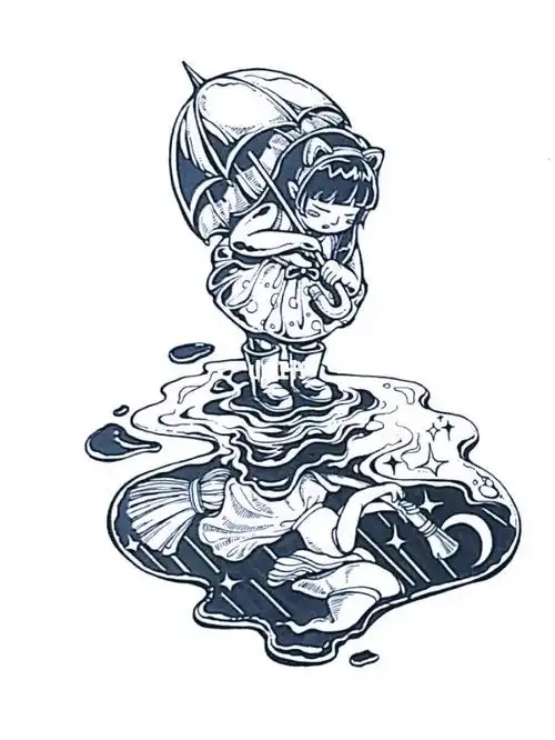 黑白手绘:理想_手绘_创意画_原创手绘_兴趣爱好_绘画