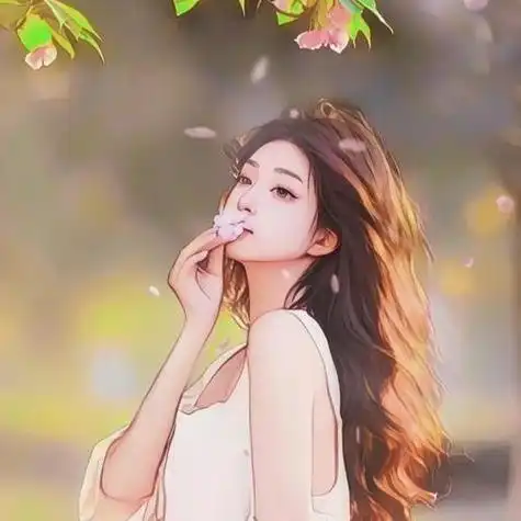 唯美扎心伤感手绘女生头像图片