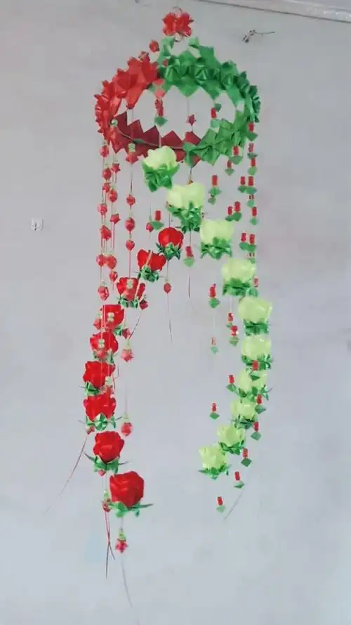 丝带玫瑰花风铃