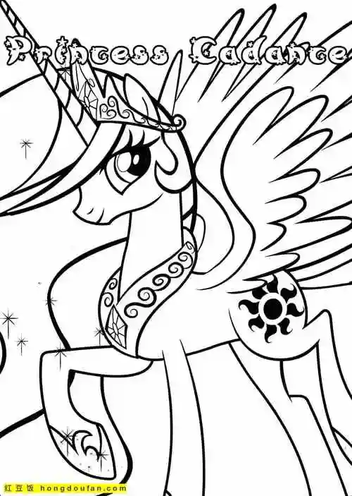 11张长着大翅膀的飞马独角兽卡通梦幻涂色图片-红豆饭小学生简笔画