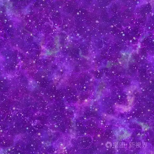 抽象的紫罗兰色的宇宙,乌云密布的夜空繁星点点,紫色的外层空间,银河