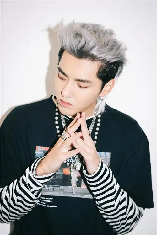 吴亦凡四首连唱燃炸全场 银发造型再掀时尚风潮