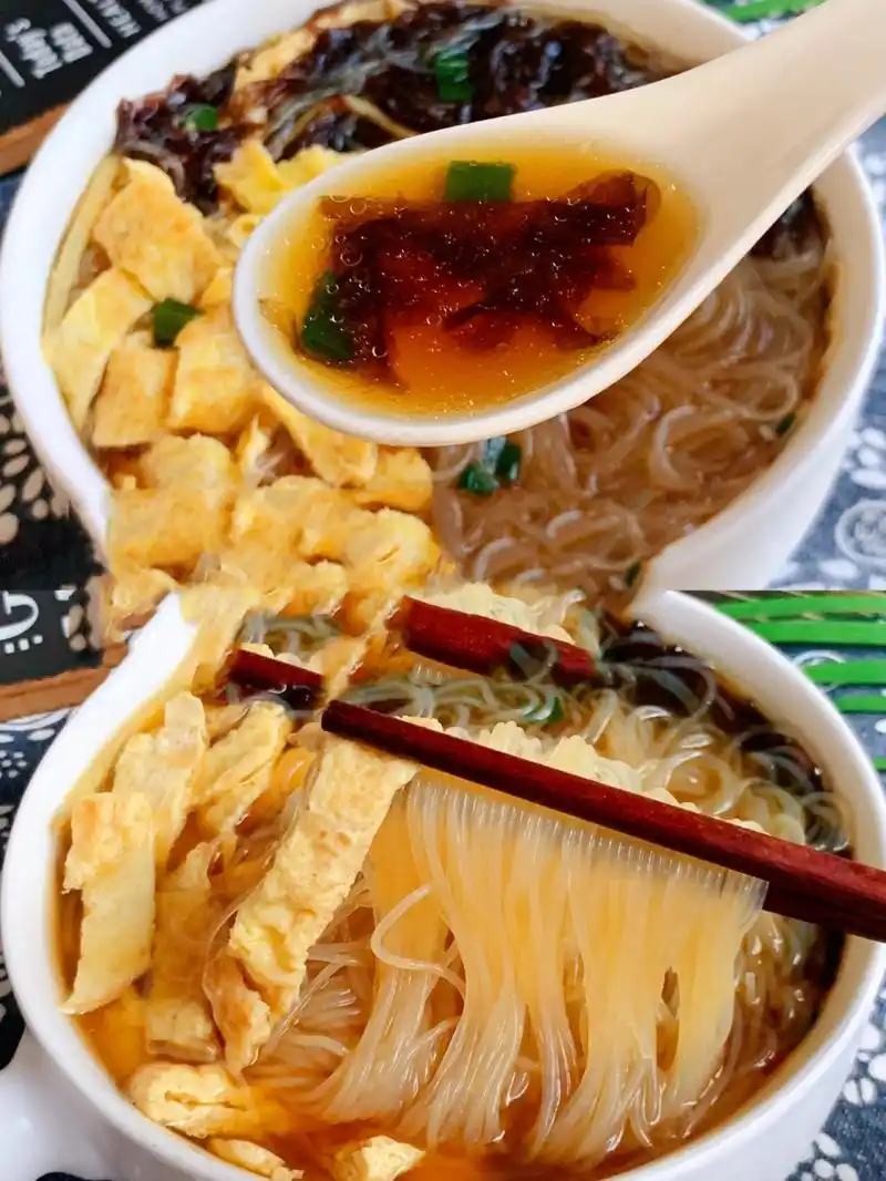 汤鲜味美,好吃到舔碗的紫菜鸡蛋粉丝汤～ 91今天分享一款简单好做的