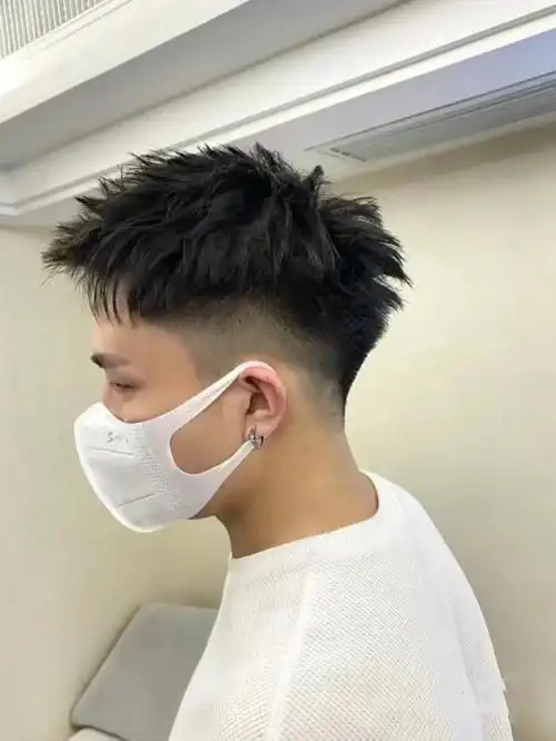 非常经典帅气的一款男士前刺摩根烫碎发