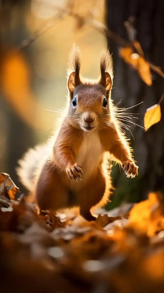 9715  第一次与这只小松鼠相遇,是在一个秋天的午后