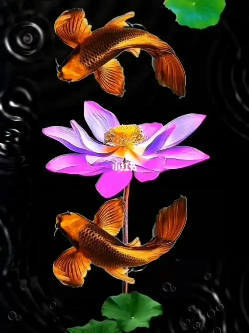 水为财鱼为灵锦鲤乃瑞祥之兆2022愿你财运亨通富贵吉祥好运莲莲合合荷