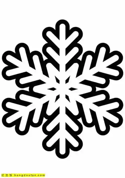 11张不同形状的圣诞节雪花剪纸模板图片免费下载-红豆饭小学生简笔画
