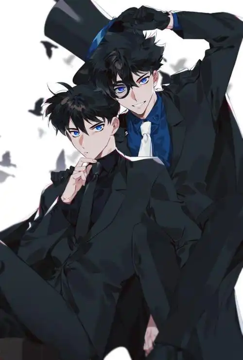 画师更新工藤新一和怪盗基德的画集,这个画风的确很好磕|柯南|名侦探