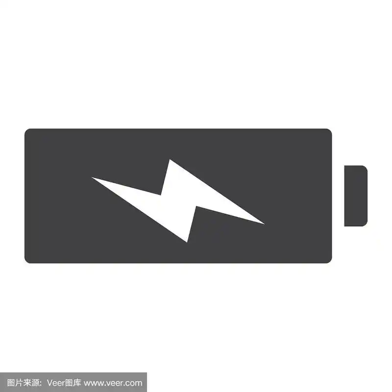 充电图标,网页和手机,能源符号矢量图形,白色背景上的固体图案,eps 10