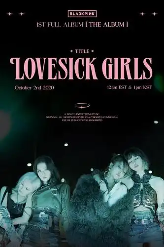 blackpink首张正规专辑《the album》主打歌《lovesick girls》海报