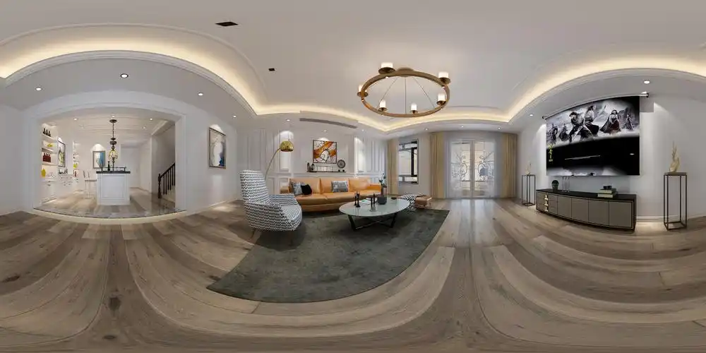 1992效果图--美式家装全景一套