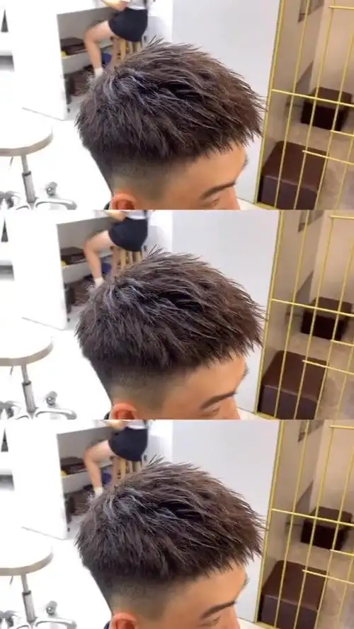 男士发型 #男士烫发 短碎摩根烫,适合头发超短的男