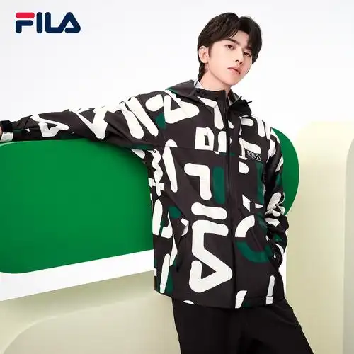 蔡徐坤同款fila斐乐官方男子梭织2022春季新款休闲时尚外套