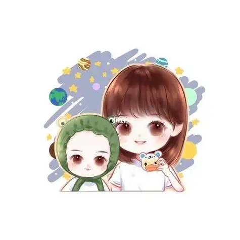 两个女宝宝的卡通微信头像 卡通头像图片大全 -【爱个性】