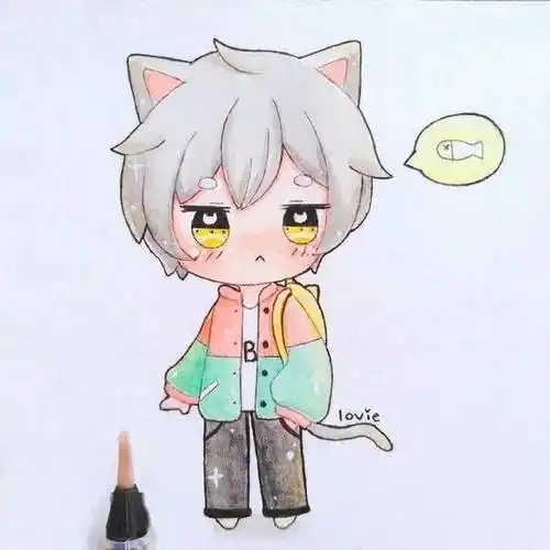 超萌马克笔动漫q版人物手绘 卡哇伊呀