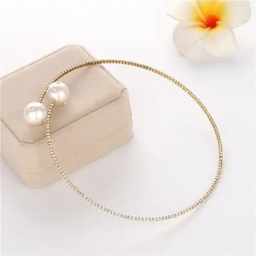 使徒行者2施嘉莉宣萱同款项圈项链 时尚百搭双珍珠项圈项链配饰