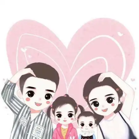 微信头像一家四口一儿一女卡通微信头像一家四口一儿一女卡通制作2022