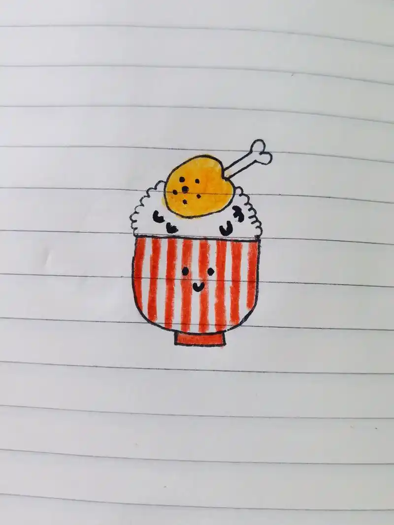 开心吃饭,身体吃胖.#简笔画 #手绘 #一起学 - 抖音