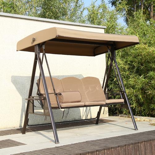 室外秋千家用庭院户外秋千椅悬挂式摇椅闪电客双人三人阳台吊椅吊篮