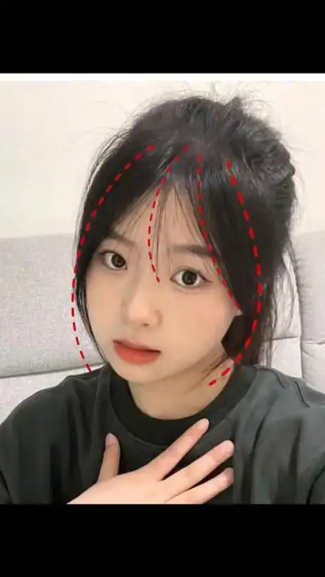 不挑脸型的法式刘海教程来了自己在家剪刘海