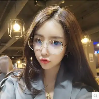 复古圆脸平光镜女韩版时尚素颜近视镜框防辐射蓝光学生框架眼镜潮