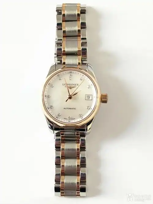 二手18k玫瑰金longines 浪琴名匠系列机械女士手表