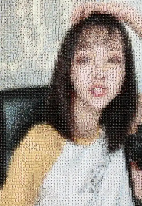 最近在社交平台上出现了很多这样的照片,用上千张小图片拼成一张大