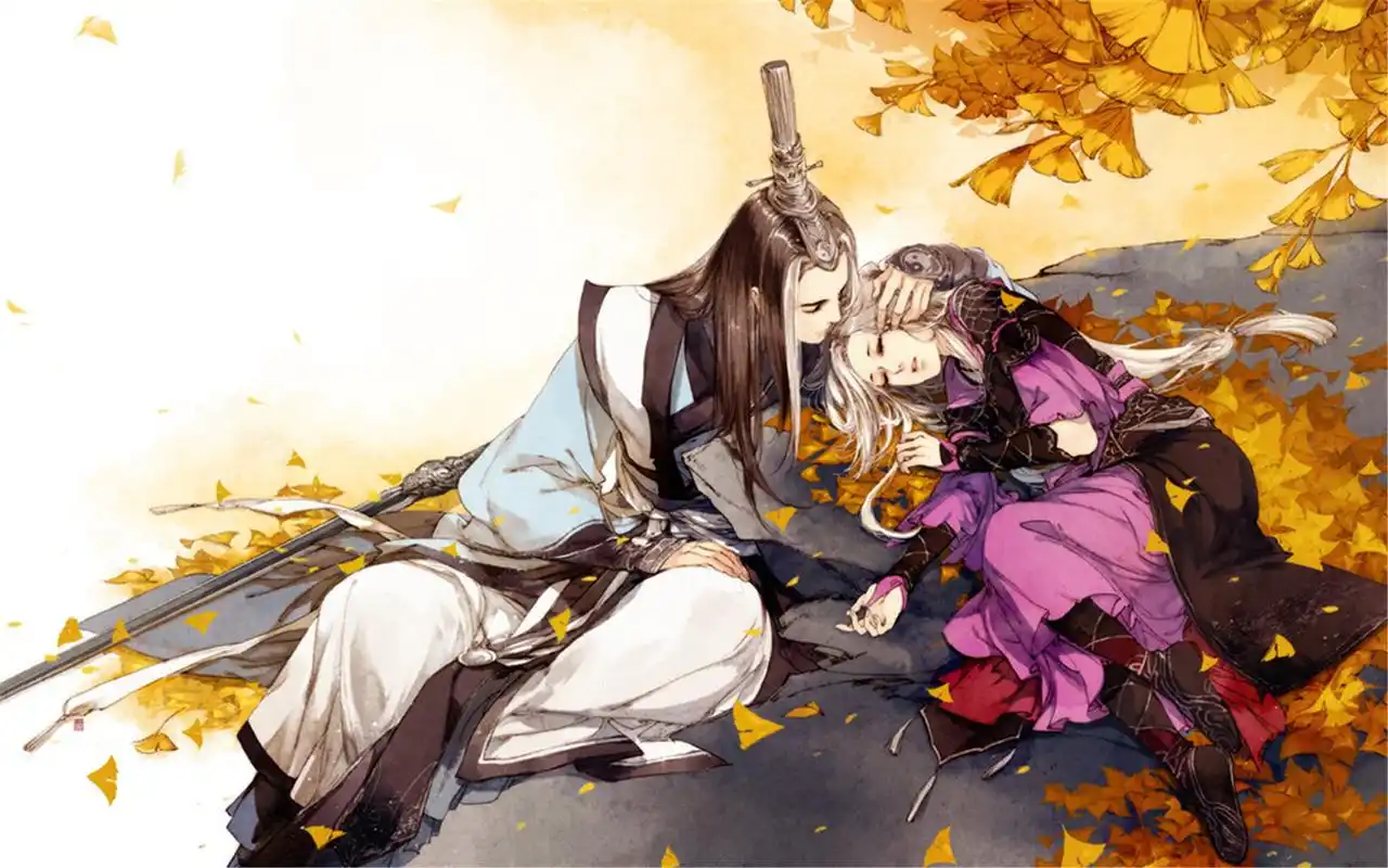 古典优雅中国风唯美古装美女高清手绘桌面壁纸(一)-卡通动漫-壁纸下载