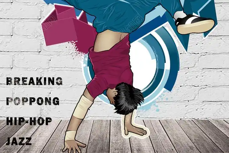 白色卡通街舞俱乐部火热招生街舞招生海报