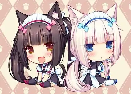 现风动漫双人萌图可做头像壁纸封面