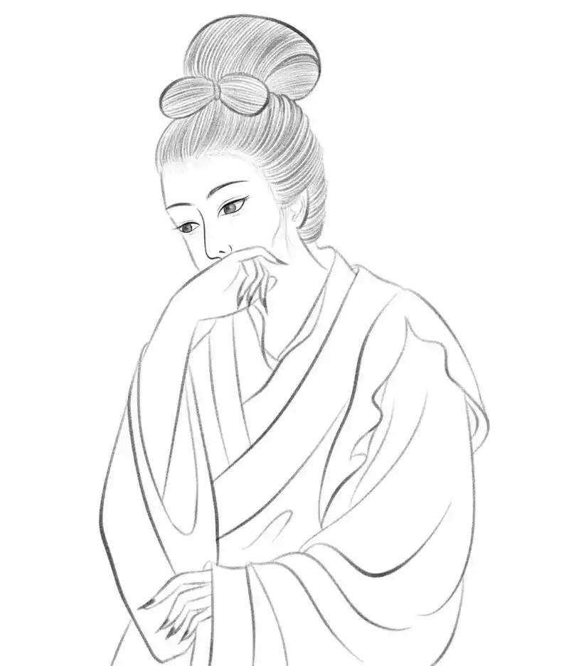 明朝女子发型{456} 分参考了明代仇英的《修竹仕女图》,明代唐寅的