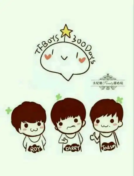 tfboyd卡通萌图简笔画tfboys简笔画教程素描画tfboys铅笔简笔画tfboys