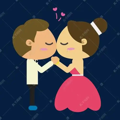 可爱的夫妻矢量素材