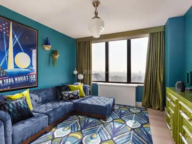 2022时尚家居客厅绚丽色彩搭配设计效果图片