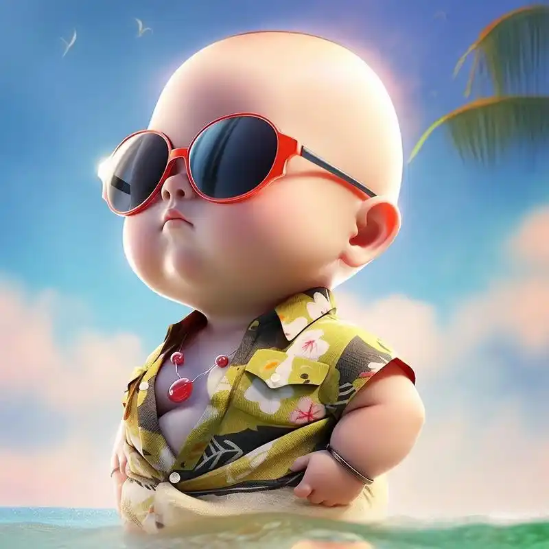 男生头像 光头酷小伙