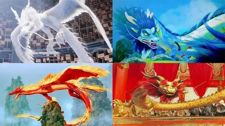 神话传说:十八条东方巨龙,开头帅气白色应龙,结尾古老的烛龙