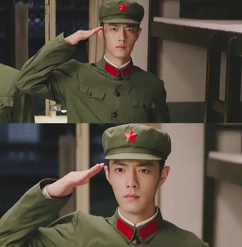 肖战顾一野 顾一野的敬礼超帅的7815  好不舍啊王牌部队就要